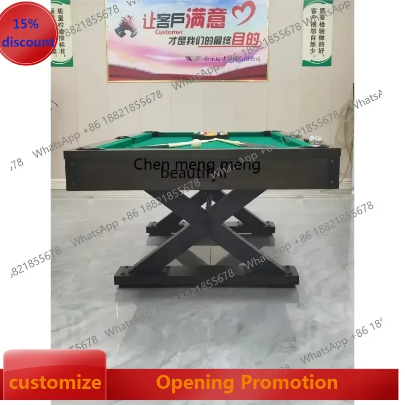 ss7486 new style Pool Table Folding American Black Eight Standard Table Tennis Table Iron Leg Adjustment Level