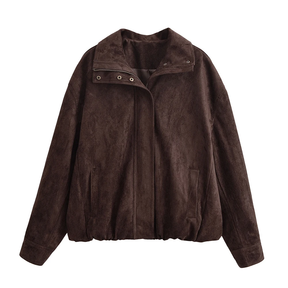 

Fashionable Short Pearl Fleece Jacket Collared Outerwear Women's Clothing Casual