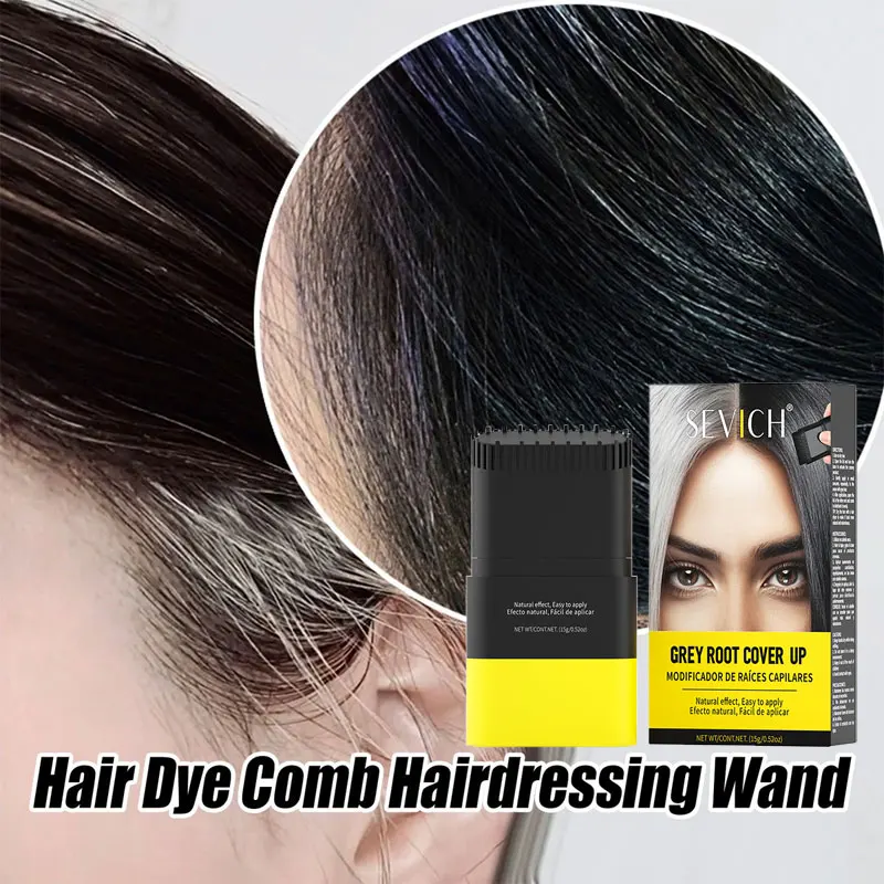 

15g Disposable Hair Dye Stick Waterproof & Sweatproof Hair Color Pen Fast Hair Coloring Covered Hairs Hairline Pen Washable