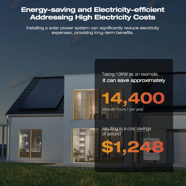 Sonho de energia solar Sistema de energia fora da rede, sistema completo do painel solar, 5kW, 10kW, 20kW