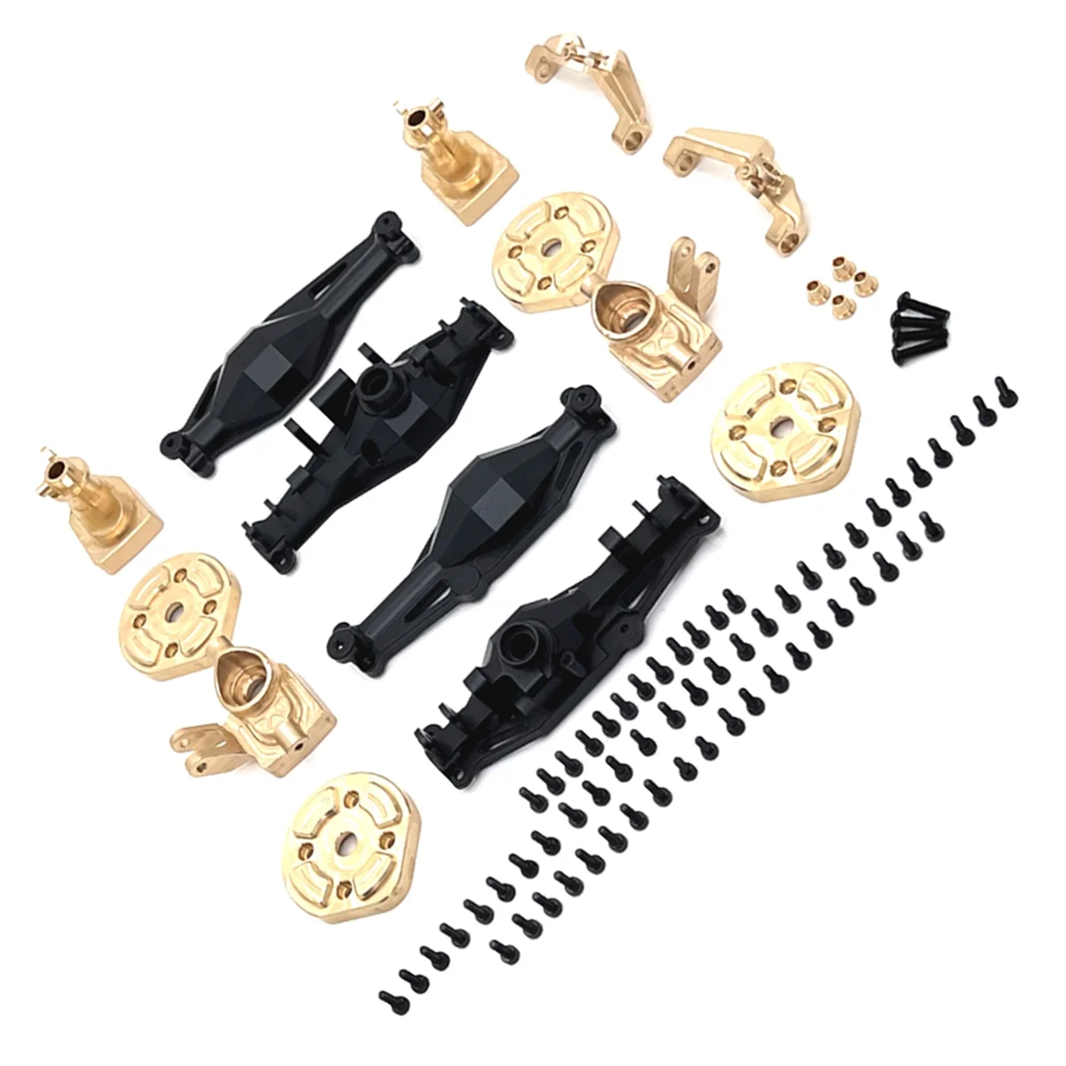 N18R RC Car Upgrade Front and Rear Axle Housing Brass Cup C Bridge Cover Kit for 1/12 H12Y H12Y+ RC Car Accessories Black