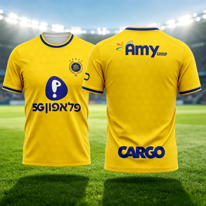 Summer Trend Football Jersey Sports Fans Maccabi Tel Aviv Short Sleeved T-Shirt Breathable Soft Comfy Stylish Family Kids Tees