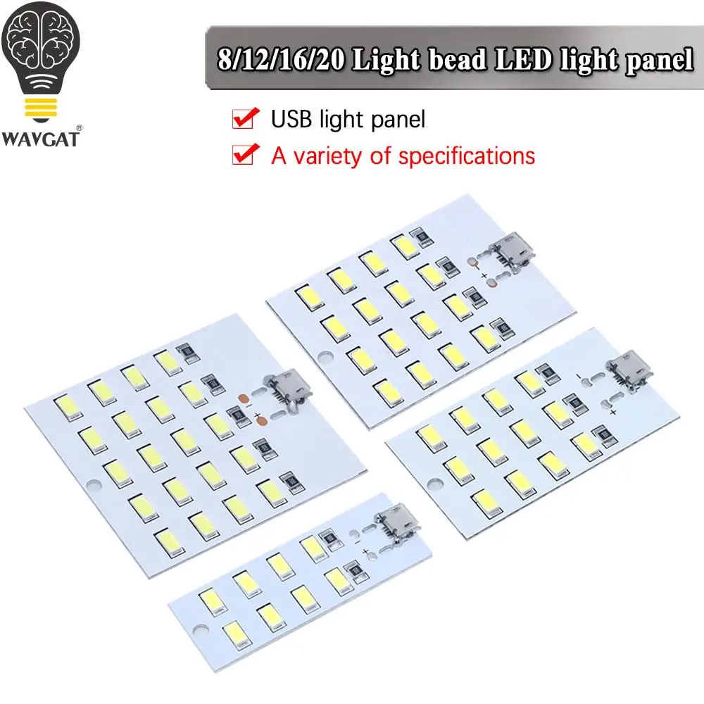 Mirco Usb 5730 LED Lighting Panel USB Mobile Light Emergency Light Night Light White 5730 Smd 5V 430ma~470ma DIY desk lamp