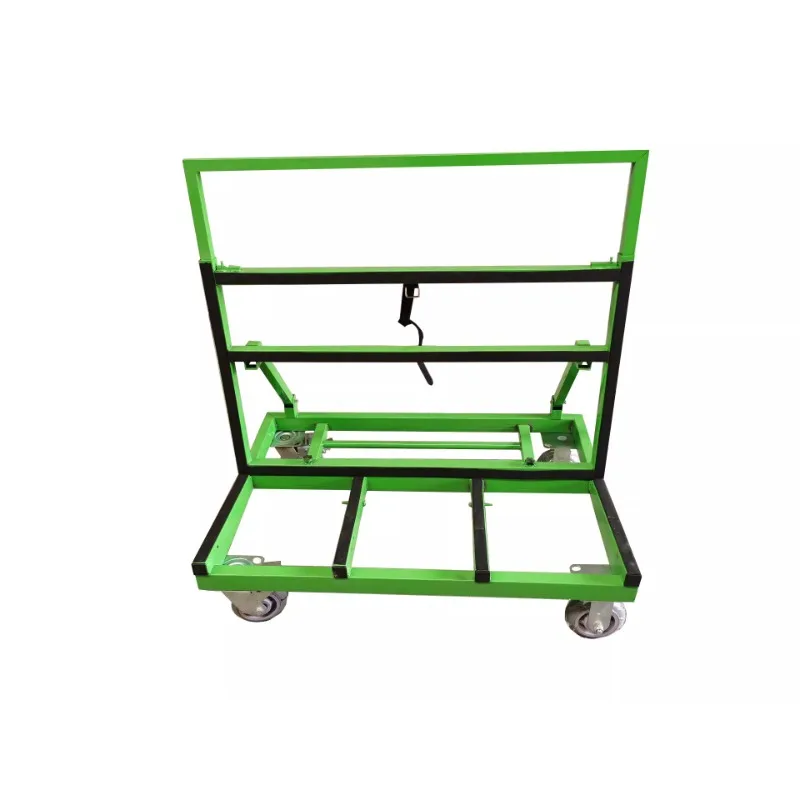 New type folding telescopic door and window glass trolley, heavy duty silent wheel, push-pull handling, glass transfer