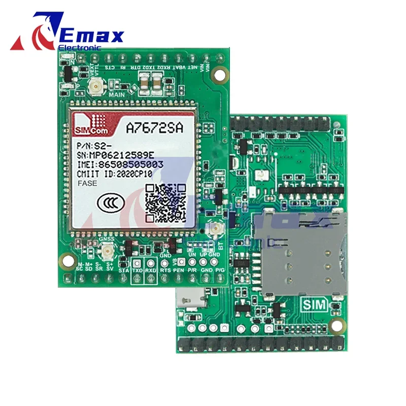 SIMCOM A7672SA-FASE Papan Inti A7672SA-FASE Papan Pengembangan LTE CAT1 + 4G + 2G + BT + GNSS + Suara A7672SA