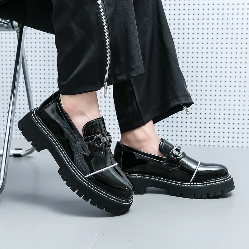 Mens Shoes Mens Loafers Leather Comfort Flats Moccasins Casual Business Formal Shoes Party Dress Shoes