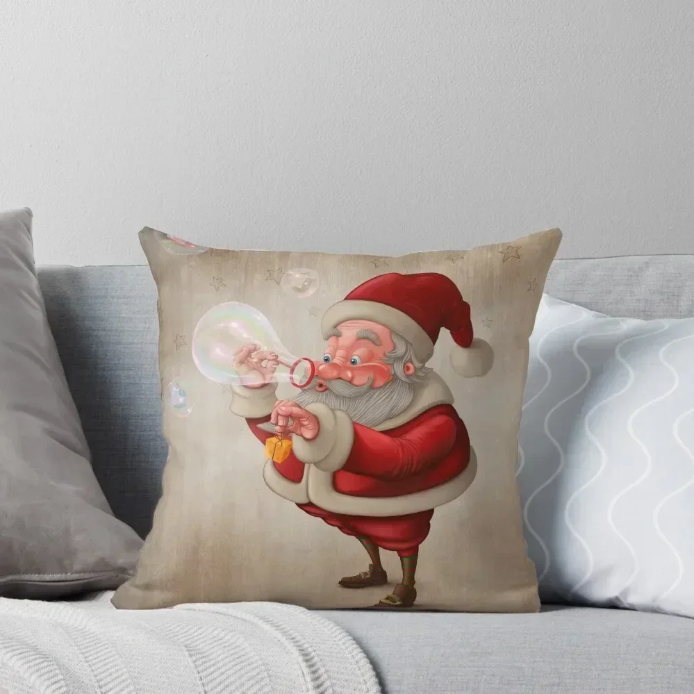 

Santa Claus and the bubbles soap Throw Pillow Pillowcases Cushion Covers Sofa covers for pillows New year pillow