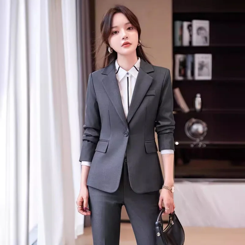 

Elegant Business Clothing Black Suit Jacket for Women Autumn and Winter2024New Long Sleeve New Women's Suits Suit