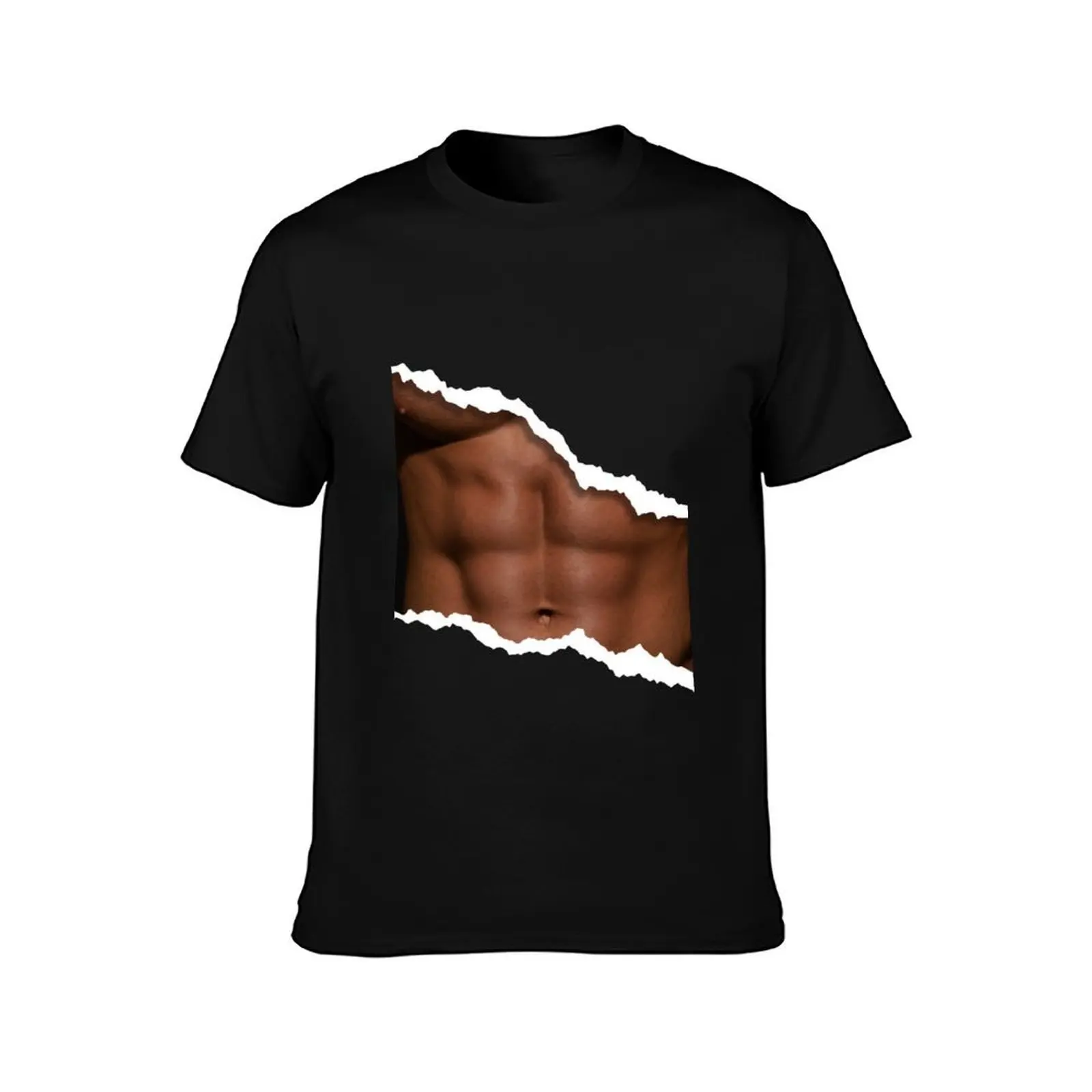Sexy Body Art for Men - Naughty Abs Design T-Shirt Work Utility Casual Tee Shirt T-Shirt