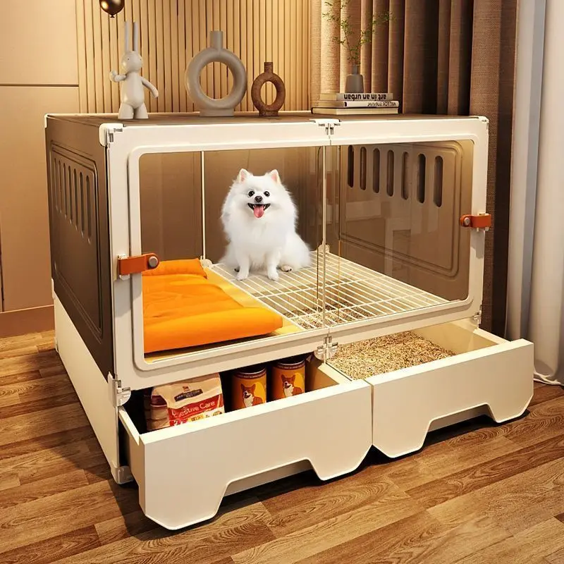 Dog cage Small dog with toilet Separation One bedroom One living room One bathroom Large space Pet luxury villa