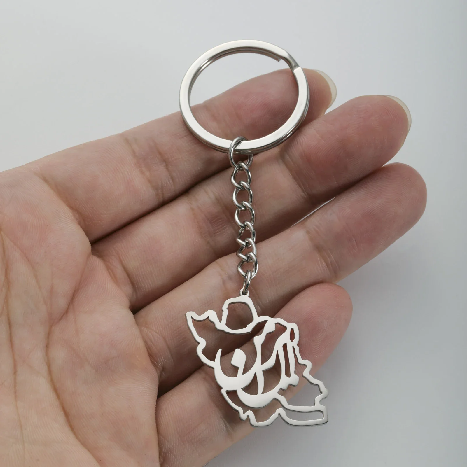 Cazador Iran Map Keychain State Geography Persian Calligraphy Keyring Stainless Steel Car Key Chains Iranian Gift Wholesale