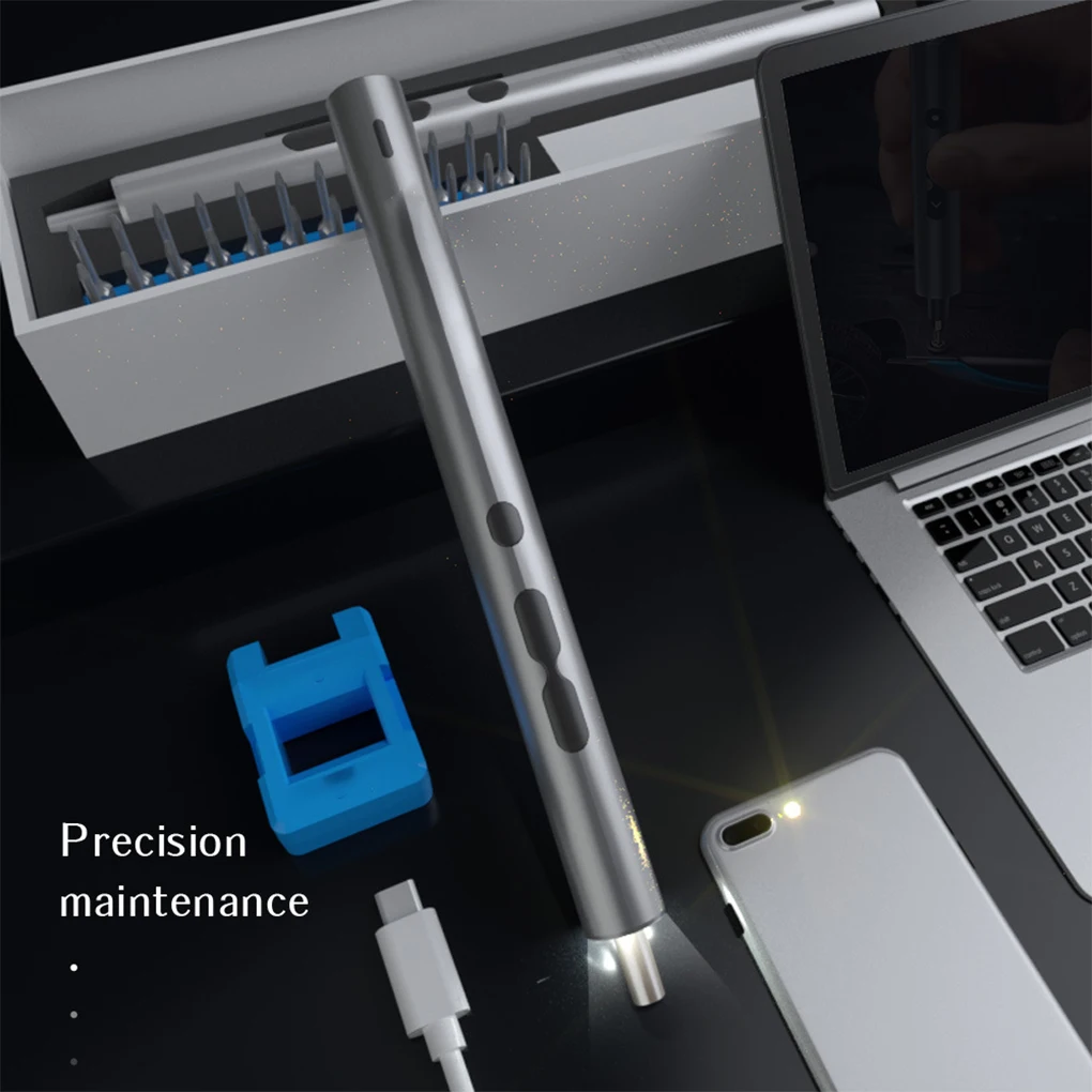 

28-in-1 Electric Screwdriver Set Household Portable Handheld Screwdrivers Kit Computer Mobile Phone Repair Maintenance