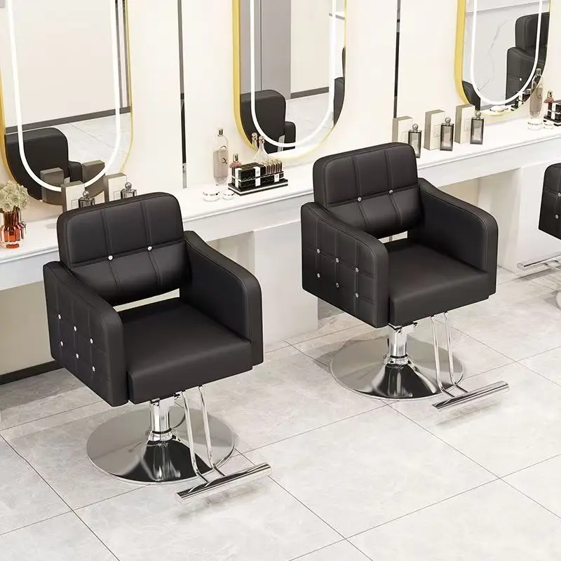 Modern Barbershop Barber Chair Supportive Space Saving Salon Chair Adjustable Cushioned Fauteuil Coiffure Beauty Salon Furniture