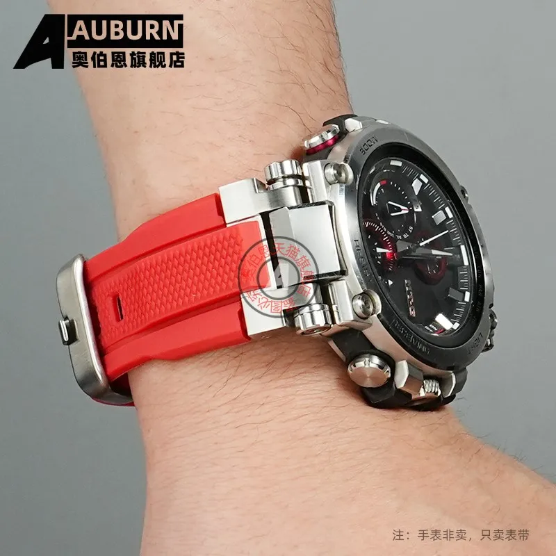 تعديل سيليكون المطاط حزام الساعات ل كاسيو G-SHOCK 5544 MTG-B1000 MTG-G1000 دائم الفولاذ المقاوم للصدأ حزام ساعة اليد سوار