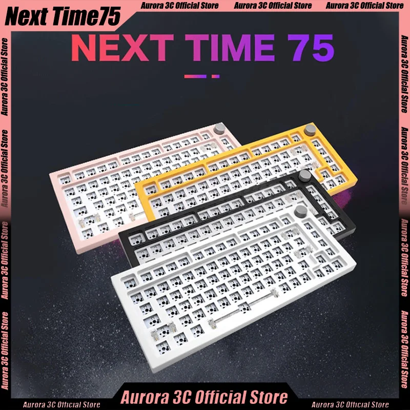 

Nexttime X75 Wired Gaming Mechanical Keyboard Kit 75% Gasket Next Time Hot Swap Rgb backlit Type-C Customized Wireless Keyboard