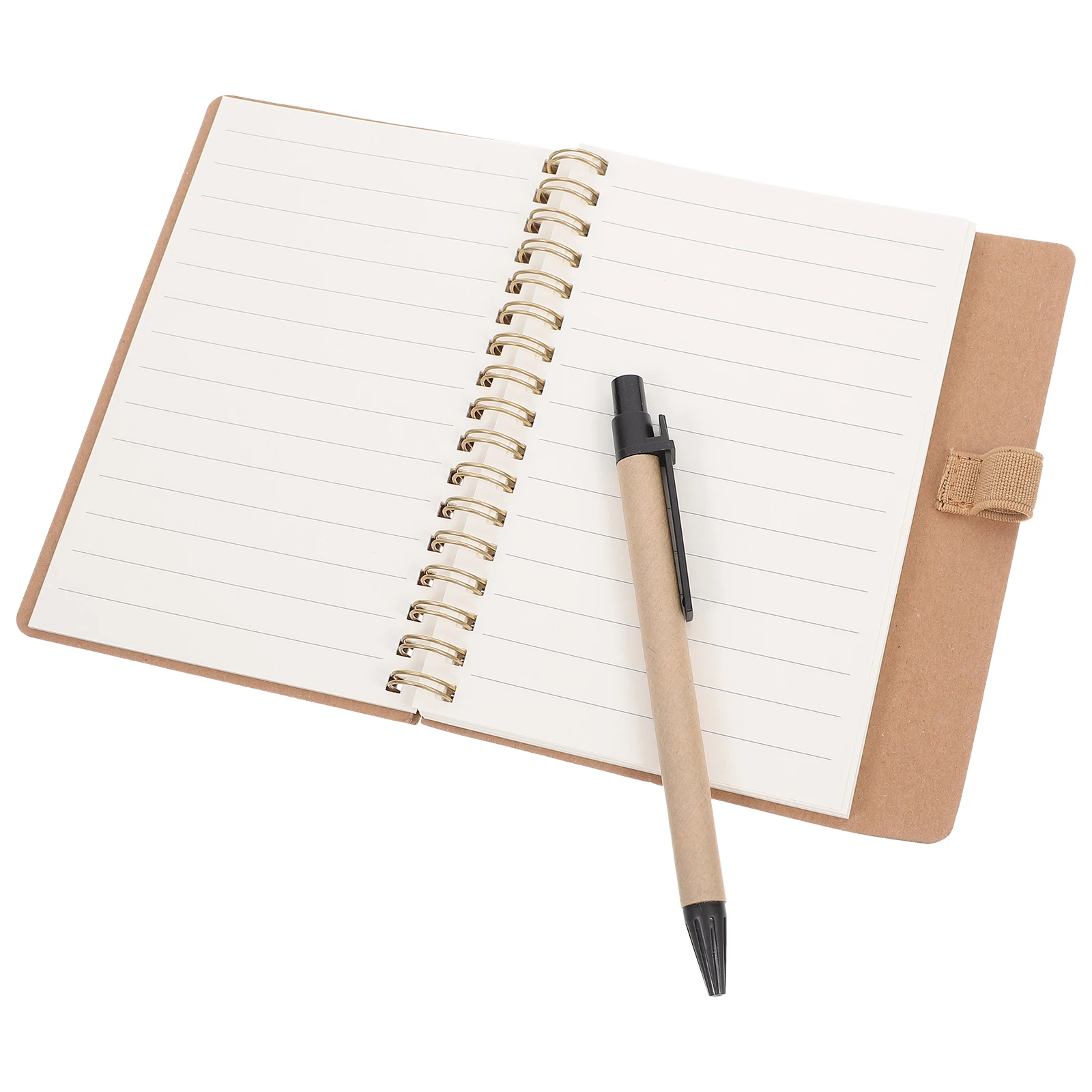 

Travel Writing Journal Spiral Notebook with Pen Holder for Sudden Thoughts Todo Lists Black Notebooks with Tabs