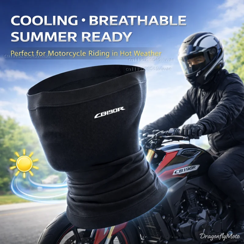 

For Honda CB190R CB 190R 2022 2021 2020 Custom Logo Motorcycle Mask Summer Breathable Neck Scarf UV Protection