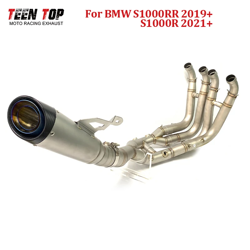 Full Exhaust System For BMW S1000RR Slip-On Exhaust Header Moto Silencer S1000R Motorcycle Front Link Escape-Pipe Muffler Tube