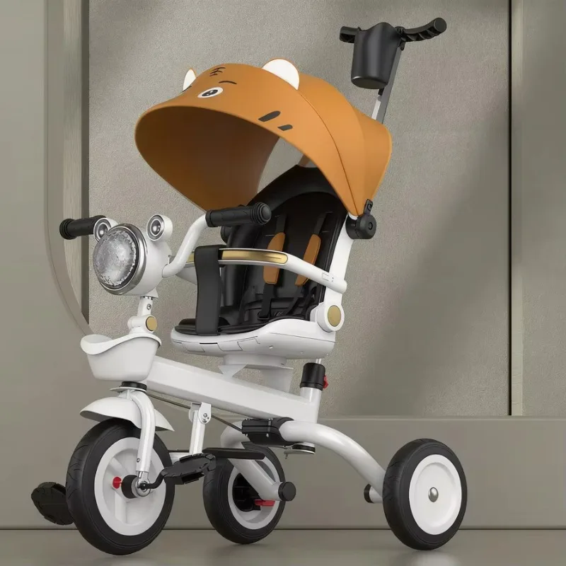 Airo Stock Wholesale Children's Tricycle Multi-function Folding Infant Toddler Sitting Lying Music Stroller Bicycle view 3