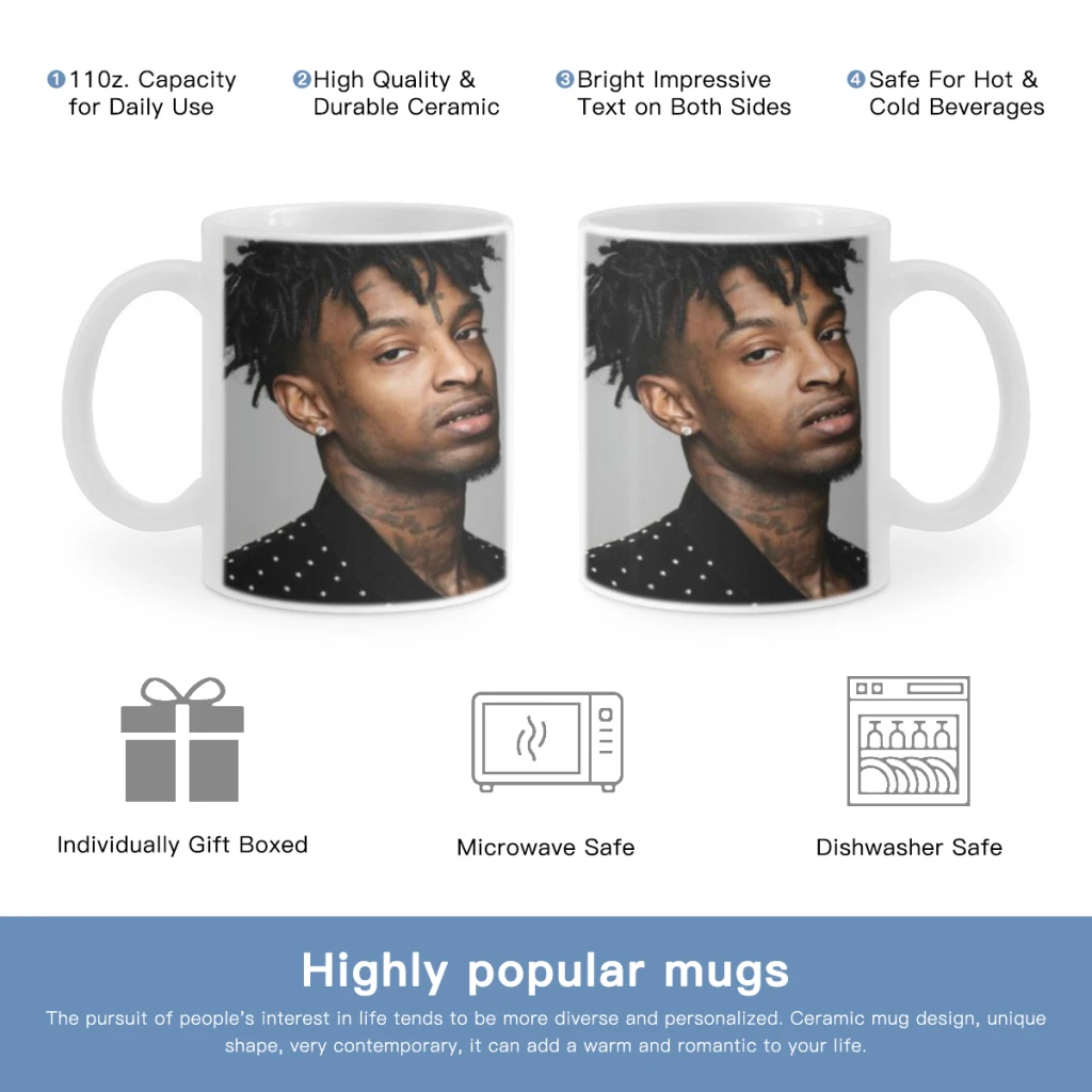 Young T-Thug Pop Hip-Hop Rap Star Classic Movie Free shipping Coffee Mug 11oz Fun Ceramic Coffee Tea Cocoa Cup Handle Tea Cup