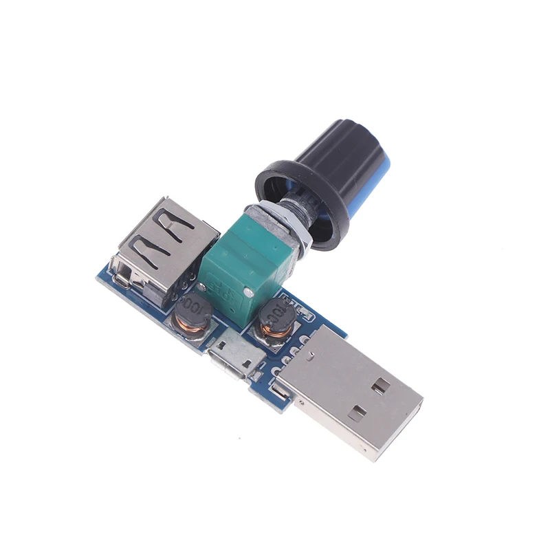 

Mini USB Fan Governor Wind Speed Controller Air Volume Regulator Cooling Mute Multi Function Fan Speed Switch Module DC 5V