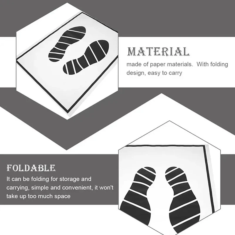 10/25Pcs Disposable Paper Car Foot Mats Portable Folding Vehicle Floor Pads Auto Interior Protective Accessories