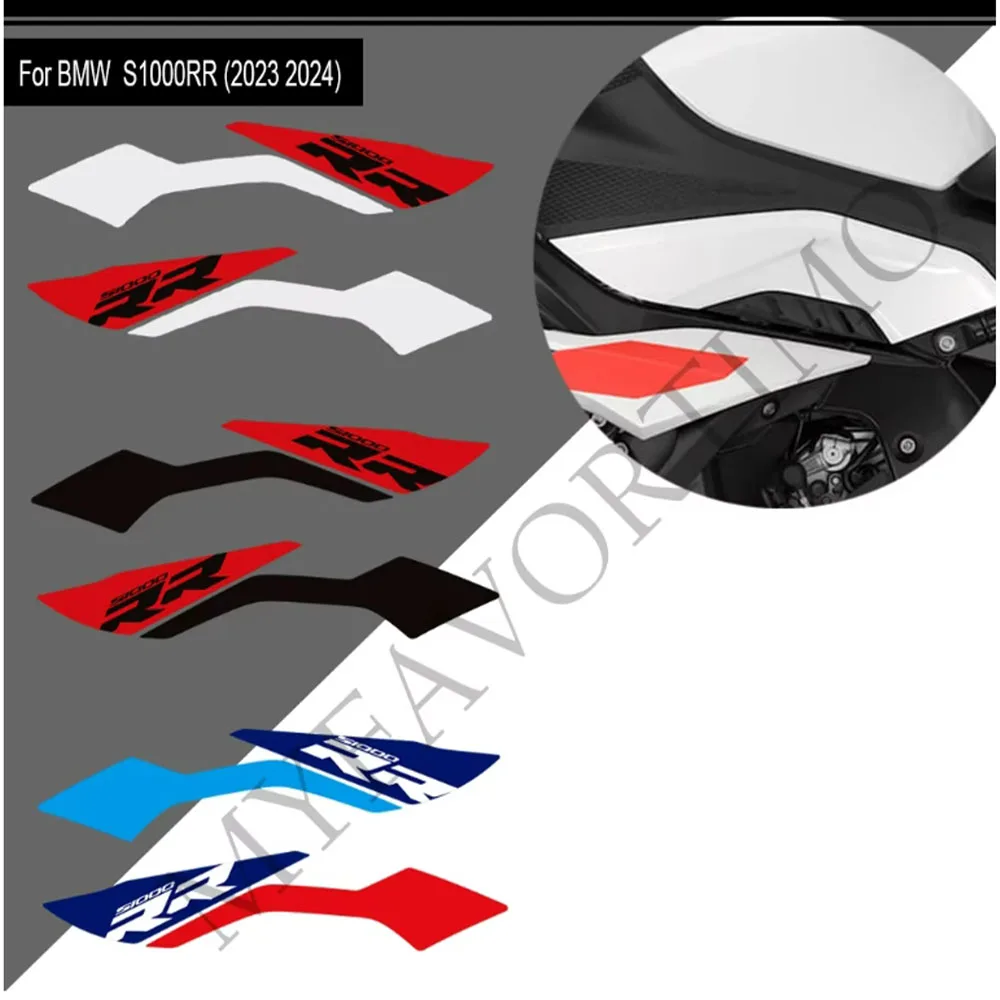 Motorcycle Protector For BMW S1000RR S 1000 RR S1000 Tank Knee Pad Gas Fuel Oil Stickers Fairing Fender Body Decals 2023 2024