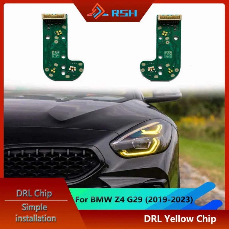 DRL Lemon Yellow Chip For BMW Z4 G29 2019-2023 Golden Eye Car Headlight Daytime Running Light Module Plug And Play Accessories