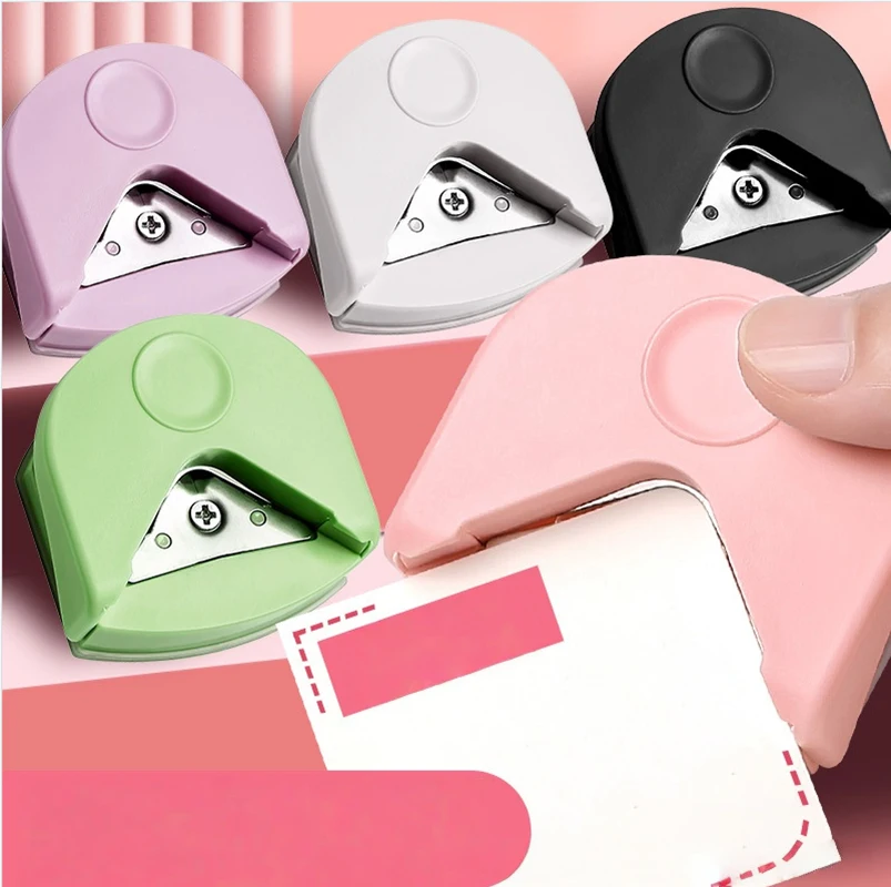 1PC Manual R4 Round Corner Punch Tool with Ergonomic Handle & Safety Lever Mechanism - 4mm Precise Die for Laminated Cards