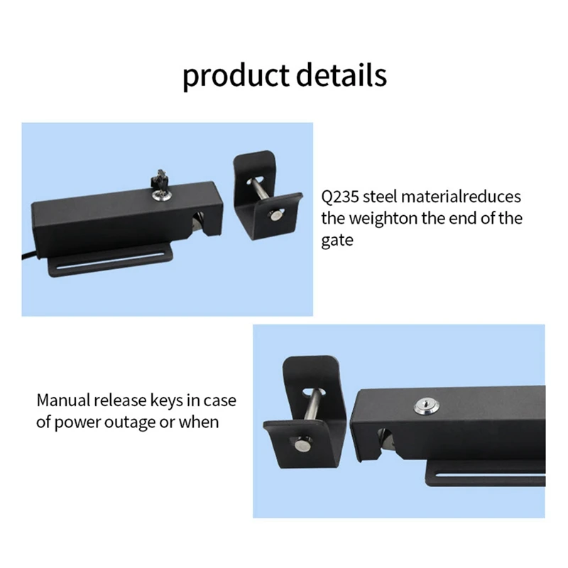 24V Automatic Sliding Door Lock, Waterproof And Outdoor Safe, For Electric Gate Openers