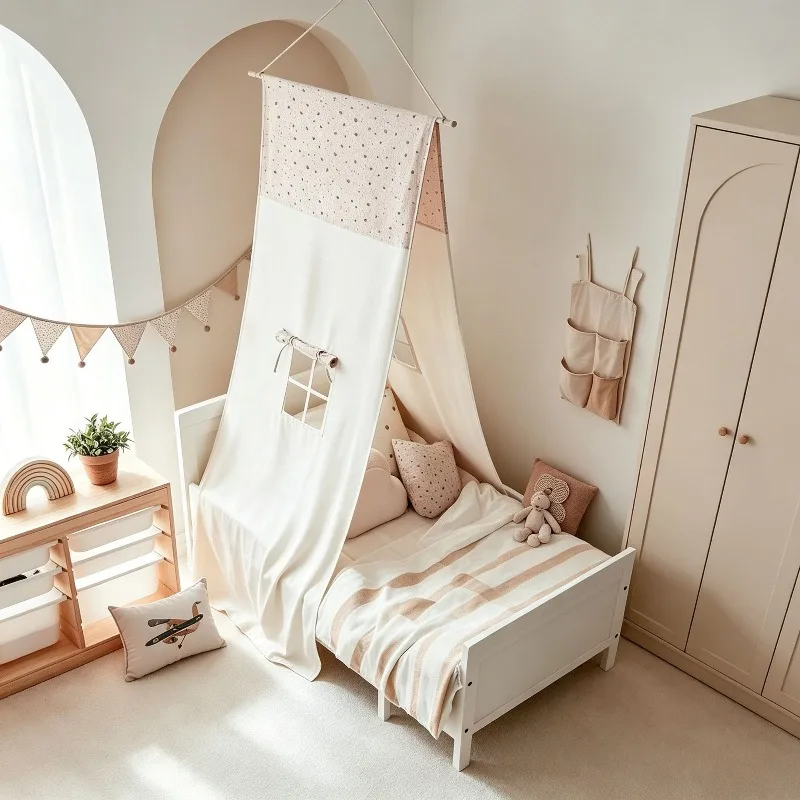 Gentle shading baby sleeps with peace of mind, skin-friendly fabric is easy to install