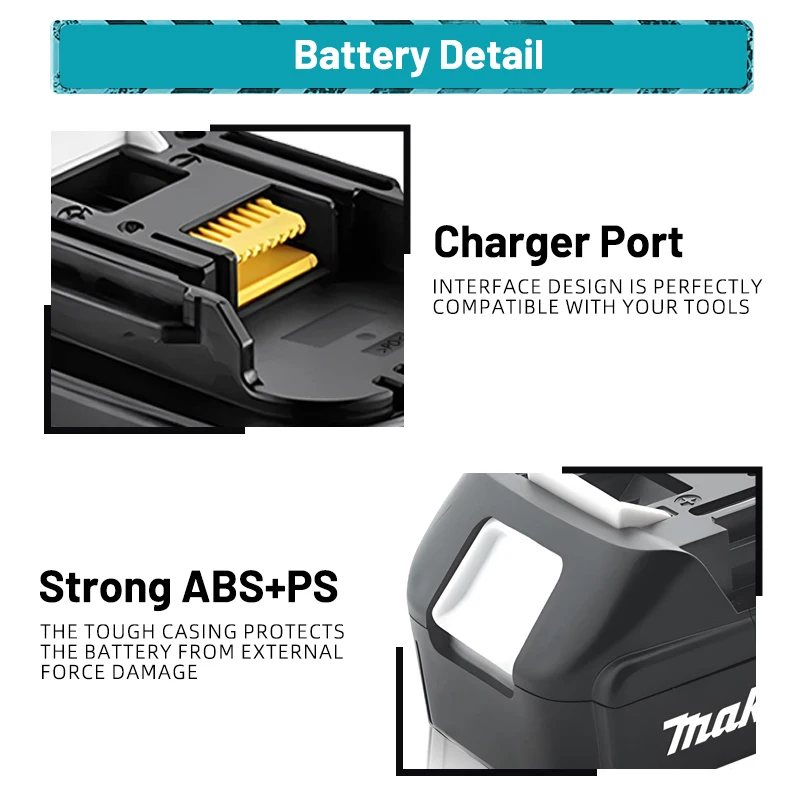 Makita18V 6.0Ah，BL1860BL1850B BL1850BL1840BL1830 Screwdriver Charging Battery and Charger 18V Replace Power Tool Lithium Battery