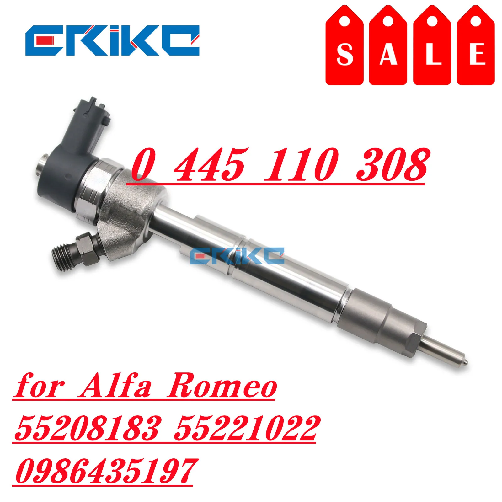 0445110308 Common Rail Diesel Fuel Injector 0986435197 Sprayer Nozzle 0 445 110 308 for Bosch Alfa Romeo 55208183 55221022