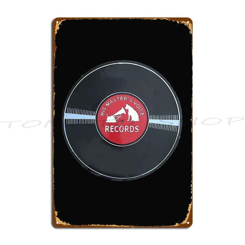 Vintage Red Record Label Clock His Master’s Voice You Know It By This  Metal Plaque Plaques Bar Pub Create Iron  Tin Sign Poster