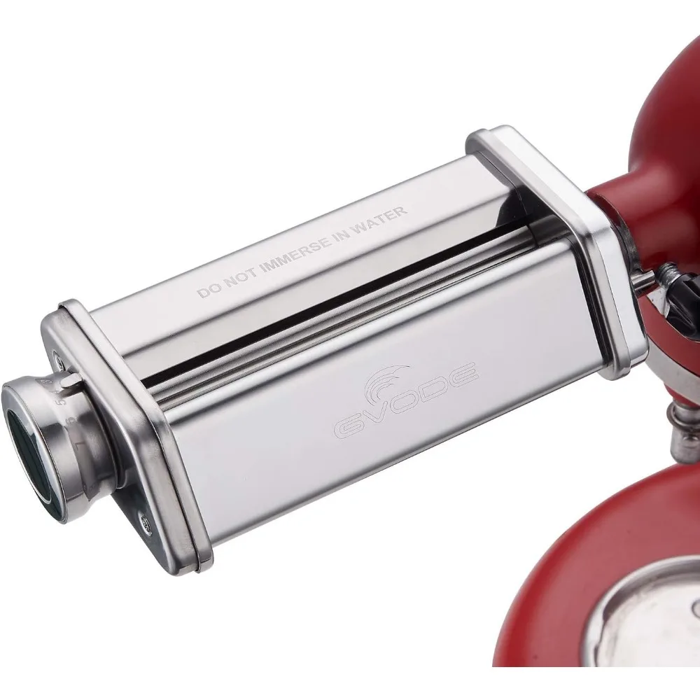 

Stainless Steel Pasta Roller Attachment for Stand Mixers, 8 Adjustable Thickness Settings, Easy to Clean