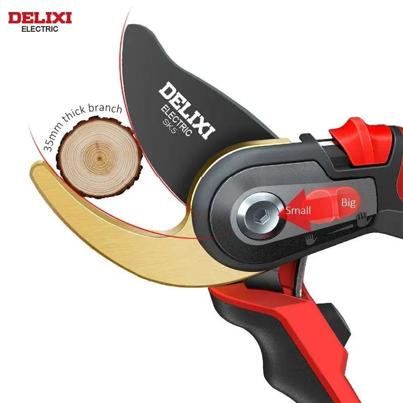 DELIXI ELECTRIC Pruning Shear Garden Tools SK5 Alloy Steel Forging Durable Labor Saving Scissors Gardening Sharp Branch Pruners