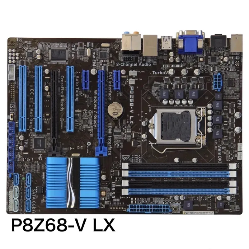 

Материнская плата для ASUS P8Z68-V LX 32 Гб LGA 1155 DDR3 ATX Z68 материнская плата 100% протестирована ок Полная работа Бесплатная доставка