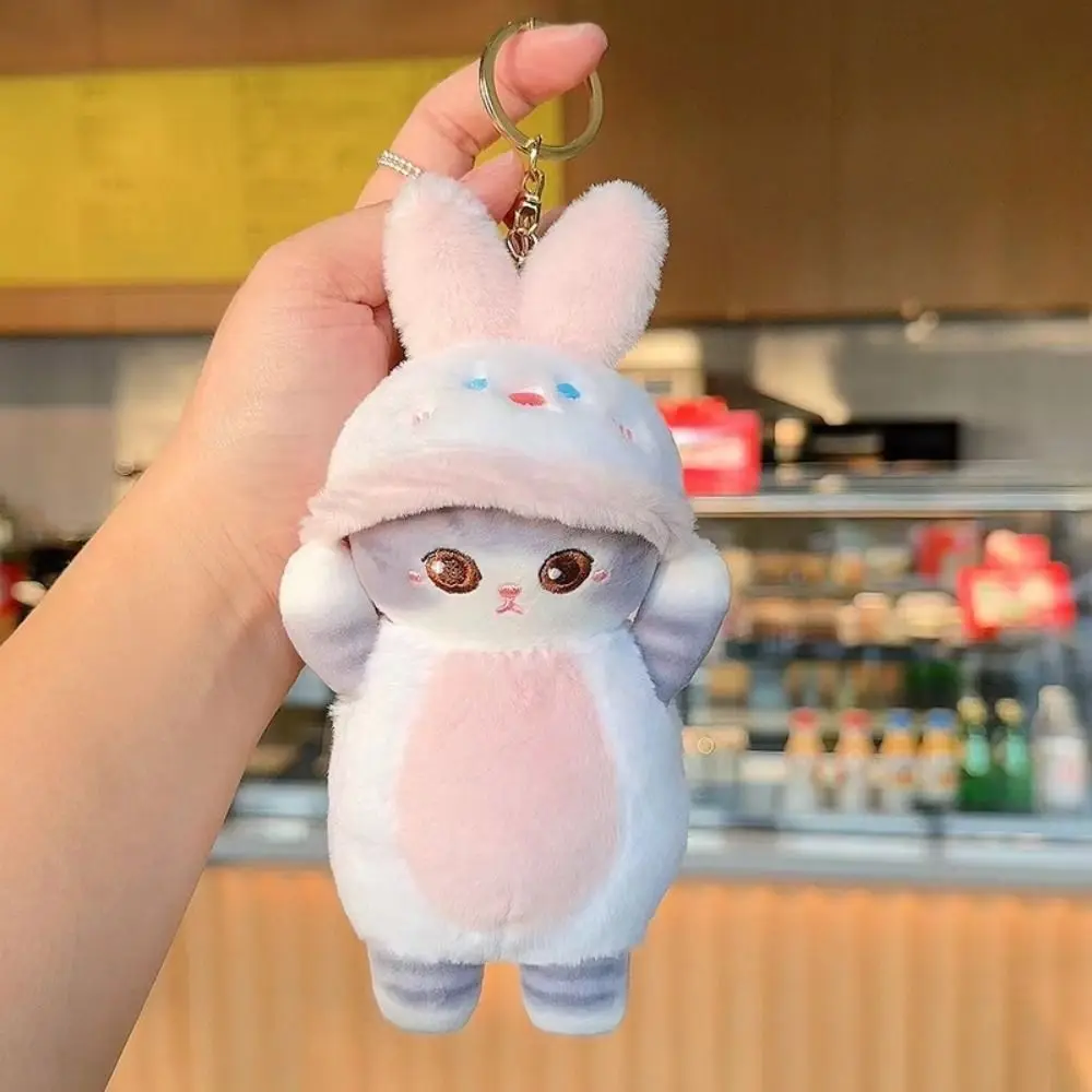 Festival Gift Fluffy Plush Pendant Cat Blessing Kawaii Key Pendant Meow Star Man Cute Plush Keychain Kids Girlfriend