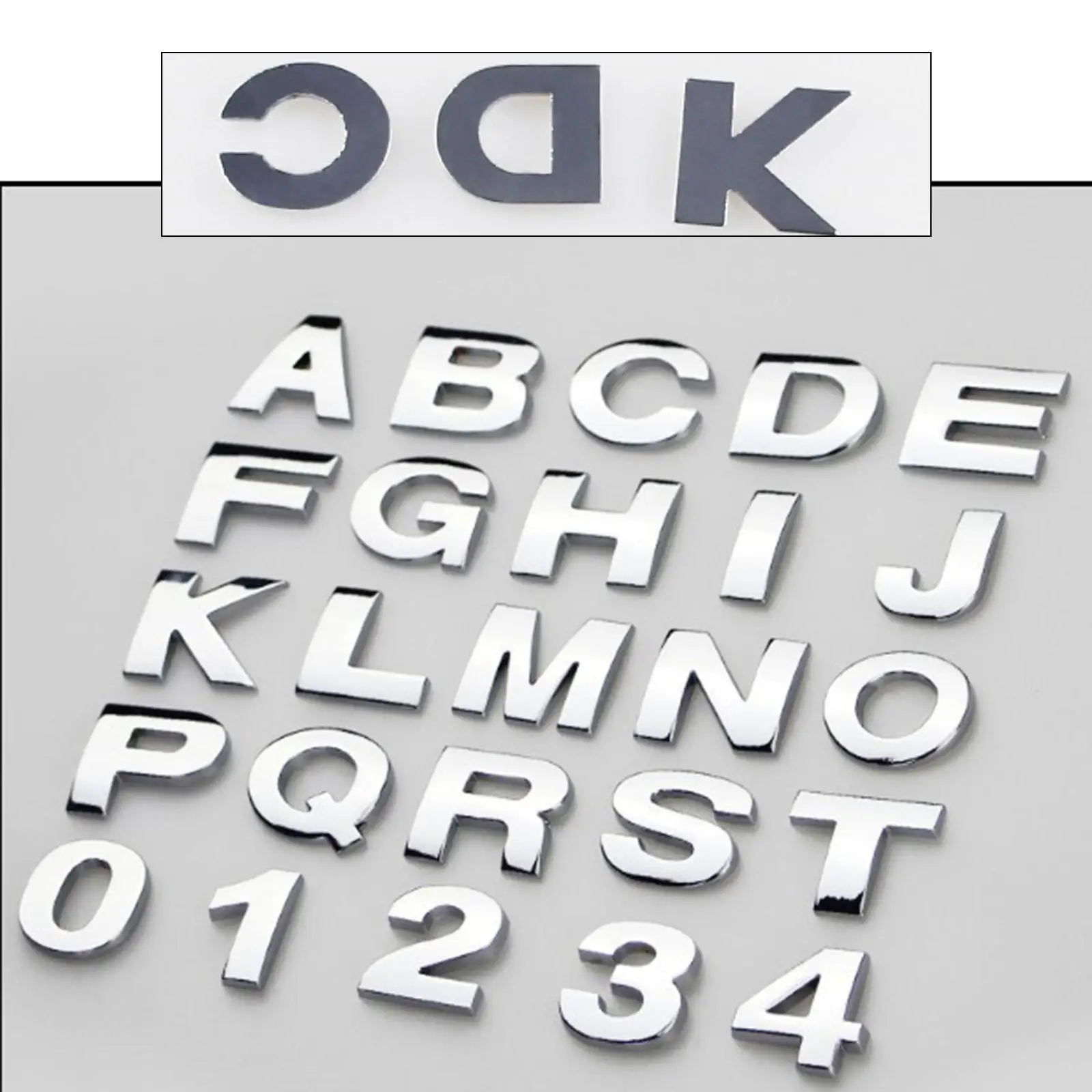 

26x 3D Car Letter Sticker Vehicle Body Decal Weatherproof Easy Installation RV Sticker Auto Sticker for Door Vehicle Car