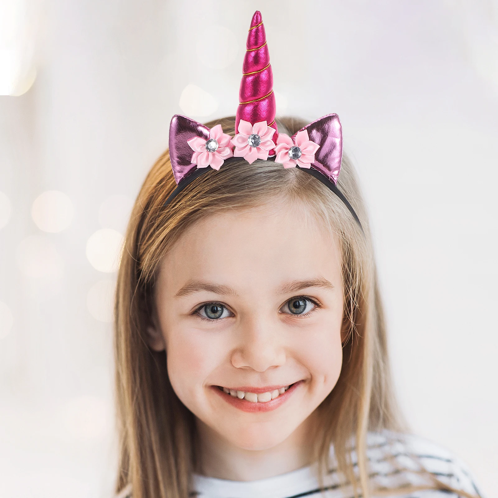 

Unicorn Hairband Flower Crystal Cartoon Headband For Birthday Party Carnival Costume Show Party Decoration Gift