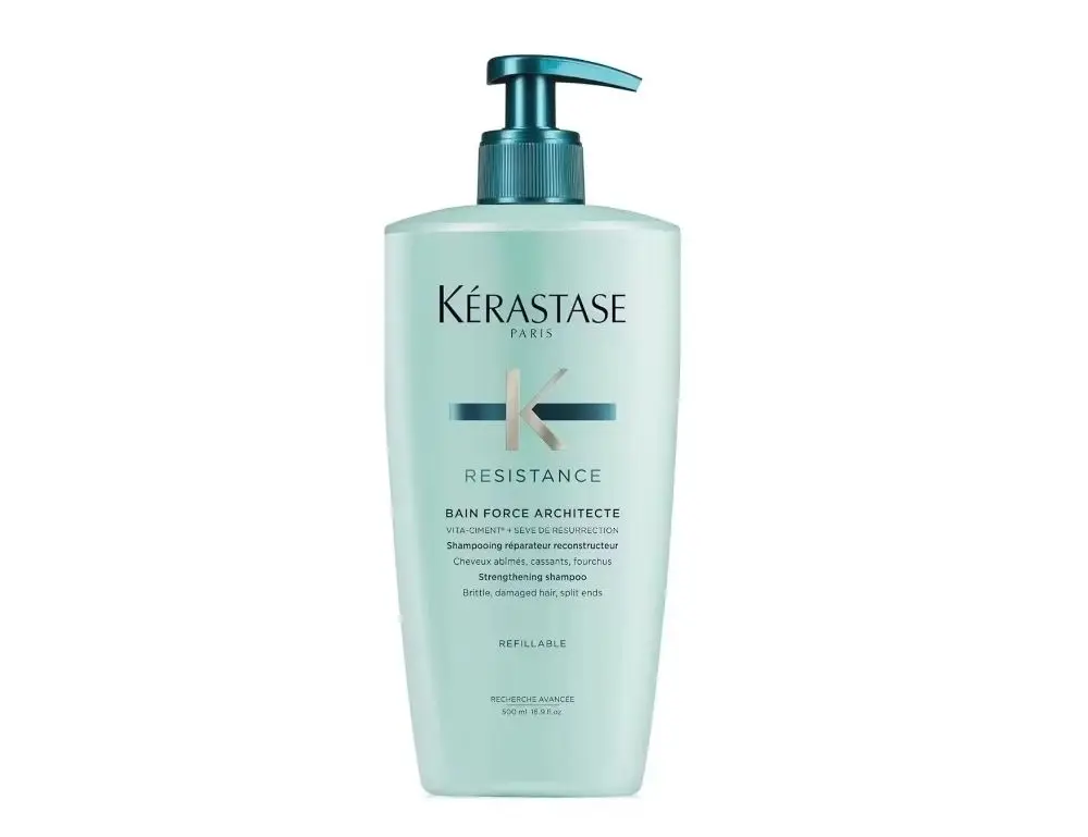 Kerastase Resistance Force Architecte Shampoo 500ml, Reconstructing Repair Shampoo for Weak and Damaged Hair, Hair Care Treatmen