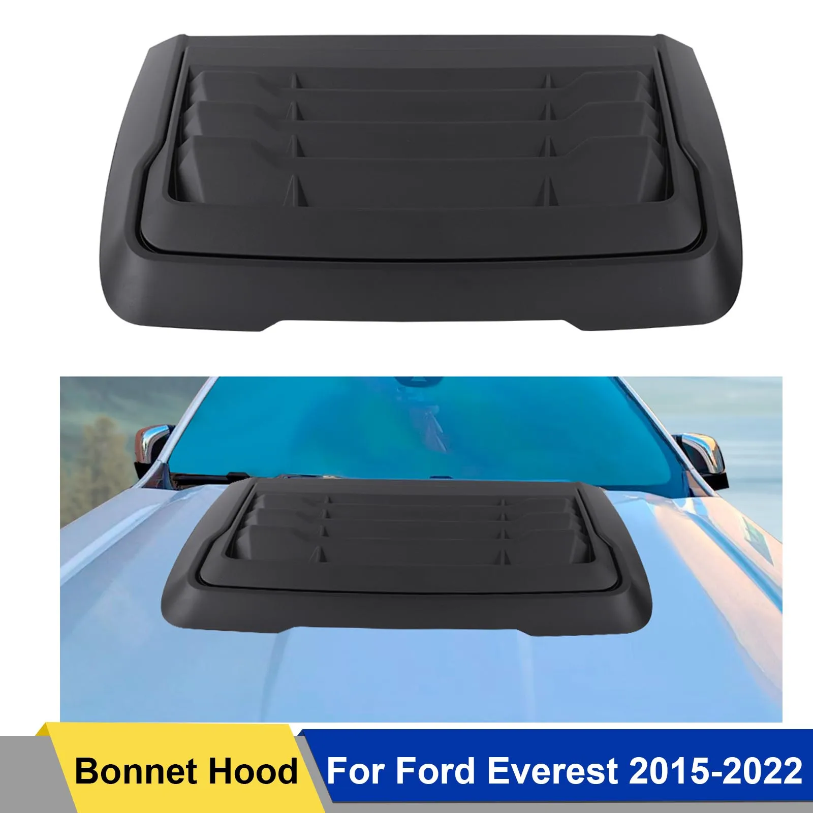 Air Flow Intake Hood Scoop Vent Bonnet Hood Cover For Ford Everest 2015 2016 2017 2018 2019 2020 2021 2022