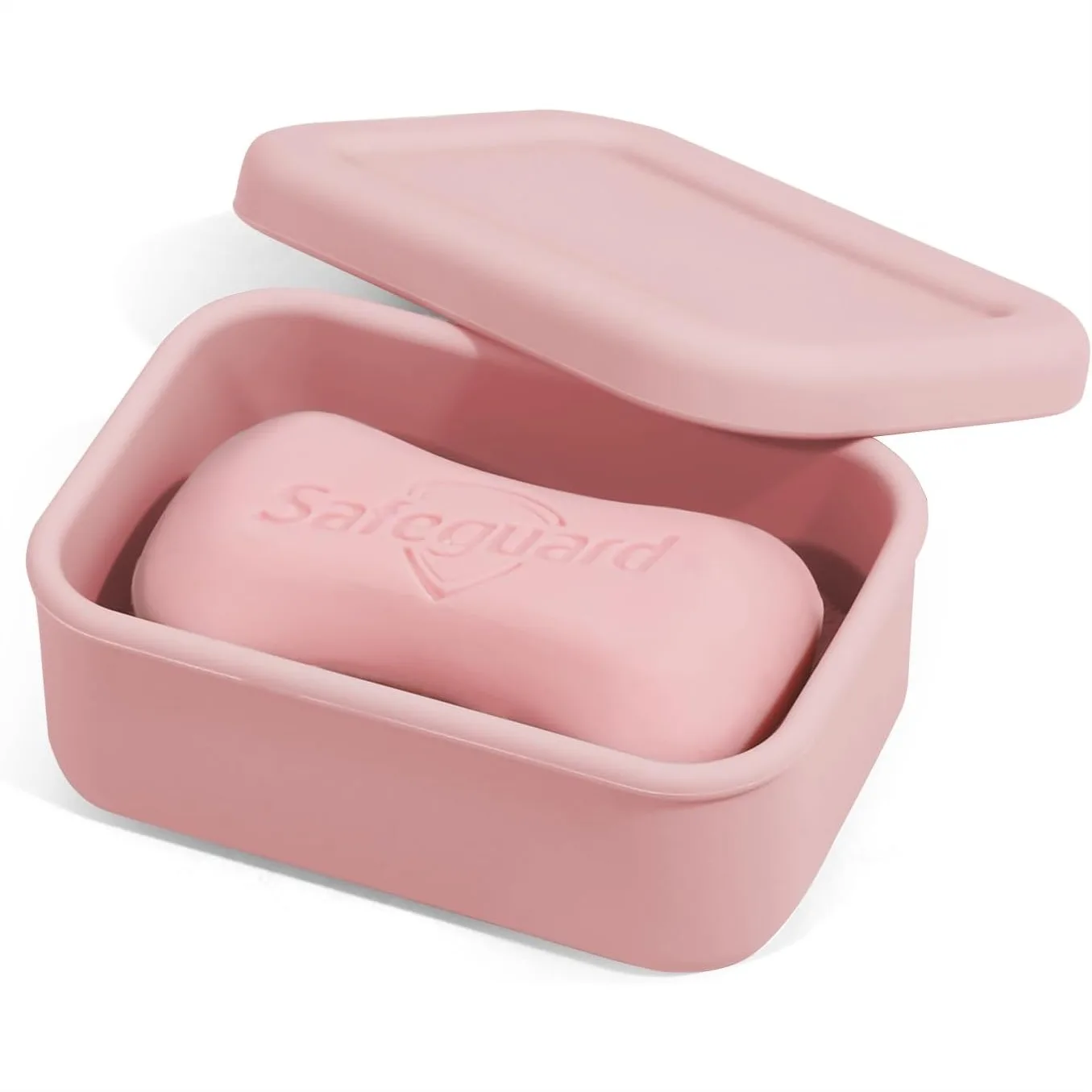 

Leak Proof Silicone Travel Soap Case with Draining Tray - Bar Soap Holder for Travel, Gym & Camping - Mess-Free Portable