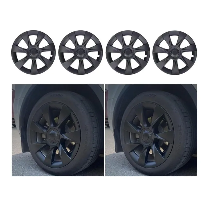 Compatible with Tesla Model Y 2017-2024, 19 Inch Wheel Hub Cover 4Pcs