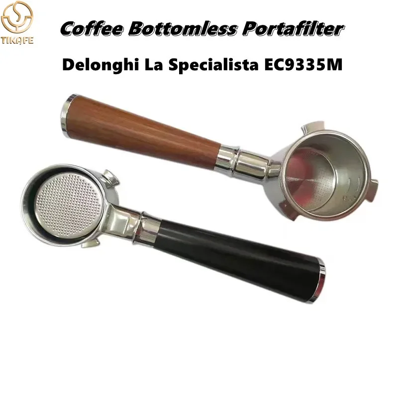 

51mm Coffee Bottomless Portafilter Compatible with De'Longhi La Specialista EC9335 9155 9355 9665 Espresso Machine Barista Tools