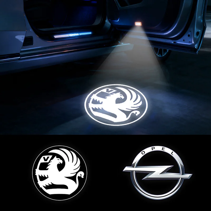 

2/4 шт./компл. для Opel Vauxhall: светодиодные проекторы логотипа J H Corsa D Astra Vectra Zafira на двери автомобиля, аксессуары для приветственной подсветки (Ghost Shadow Light)