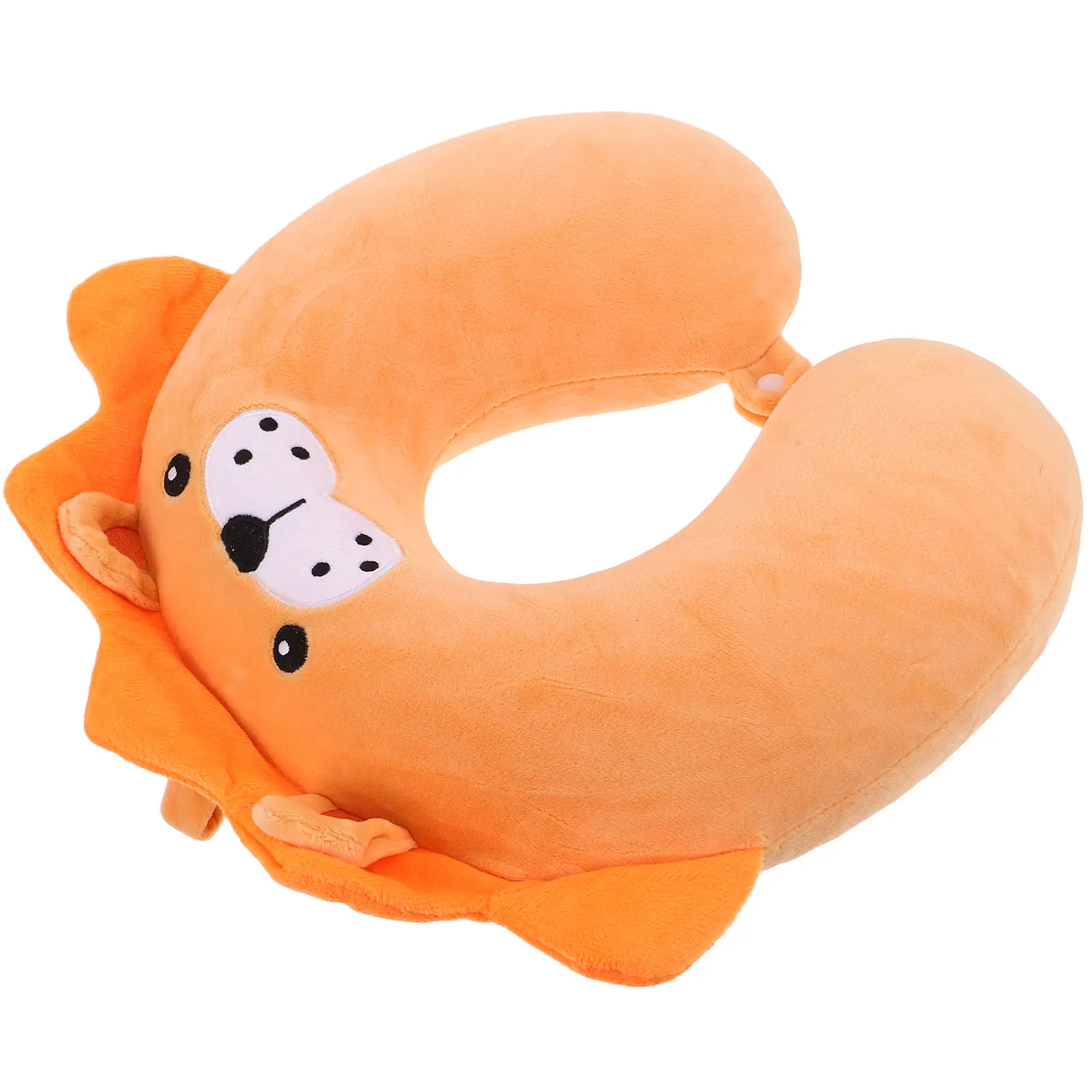 

Cute Cartoon Lion Stuffed Animal U-Shaped Neck Pillow Memory Foam Travel Pillow For Airplane Car Train Headrest Comfort Orange