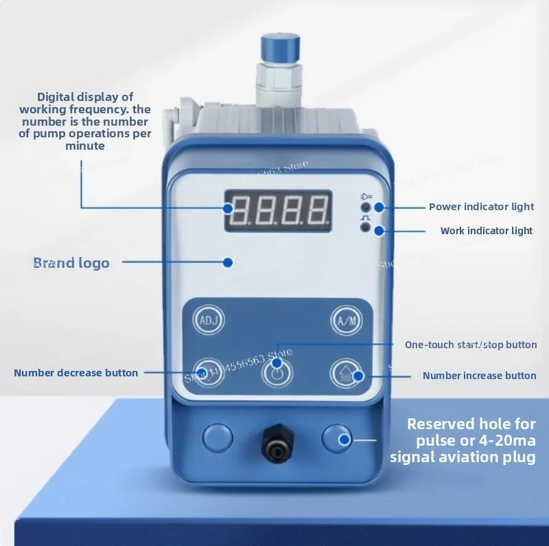 Electromagnetic Diaphragm Metering Pump: 1-20L/H Dosing Pump for Acid, Chlorine & Water Treatment