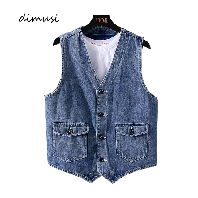 Jean sleeveless vest best sale