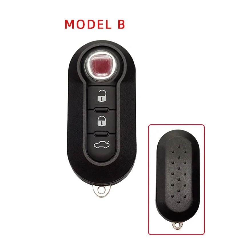 Xinyuexin Flip Folding Car Key Shell FOR FIAT 500 Panda Punto Bravo Ducato Stilo Remote Auto Key Case Fob SIP22 Blade 3 Buttons